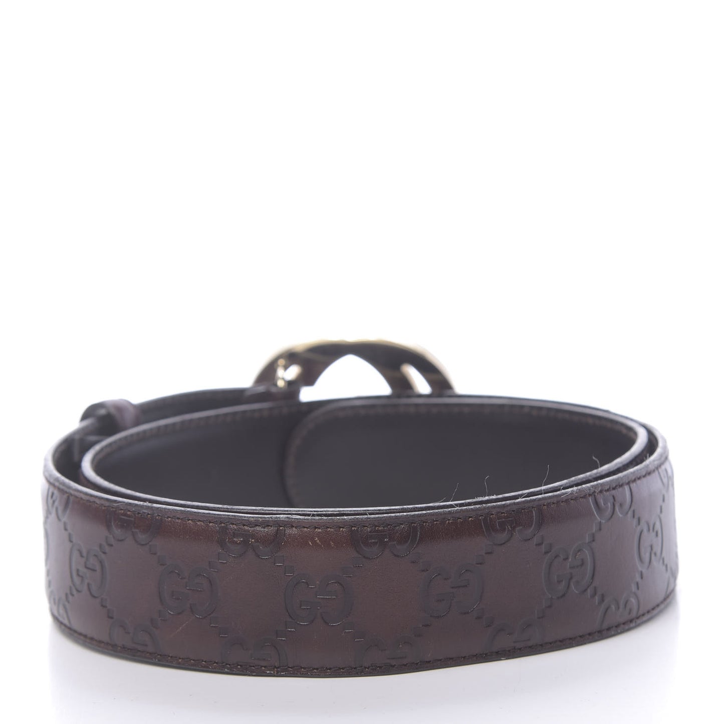 Guccissima Interlocking G 40mm Belt 85 34 Dark Brown