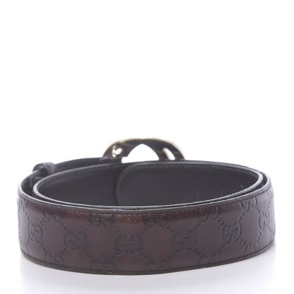 Gucci Guccissima Interlocking G 40mm Belt 85 34 Dark Brown 2 of 6