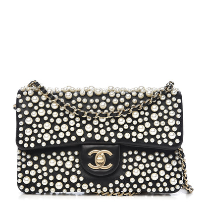 Chanel Lambskin Pearls Flap Black 1 of 12