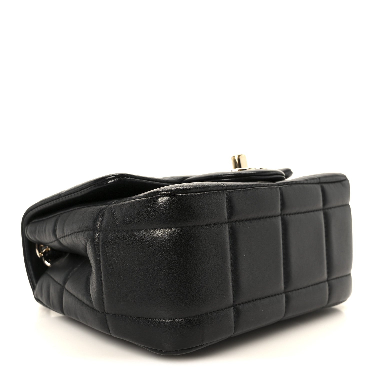 Chanel Lambskin Resin Crystal Square Quilted Mini Monacoco Flap Black 4 of 12