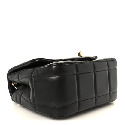 Chanel Lambskin Resin Crystal Square Quilted Mini Monacoco Flap Black 4 of 12
