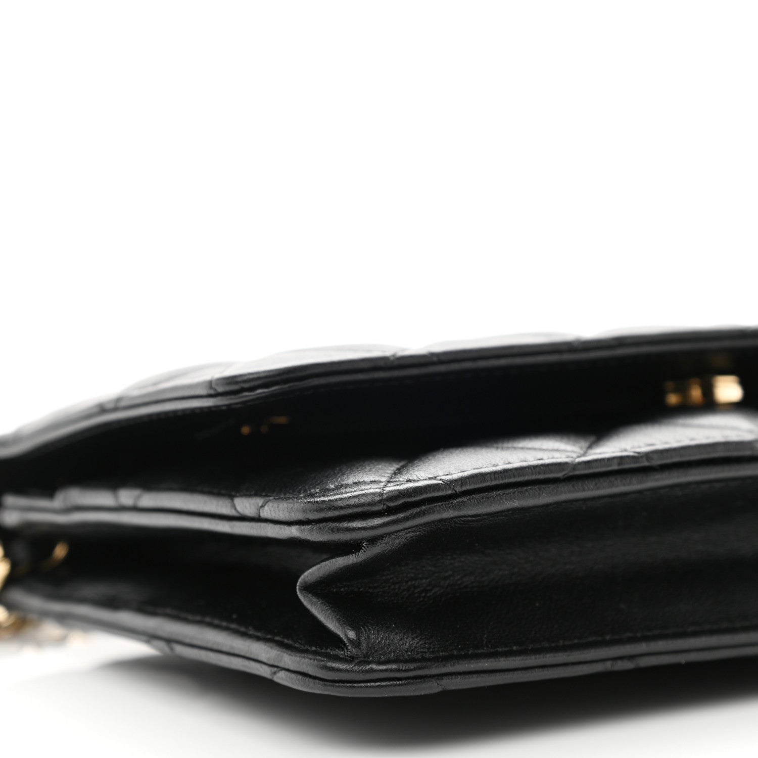 Chanel Lambskin Quilted Wallet On Chain WOC Black 12 of 14