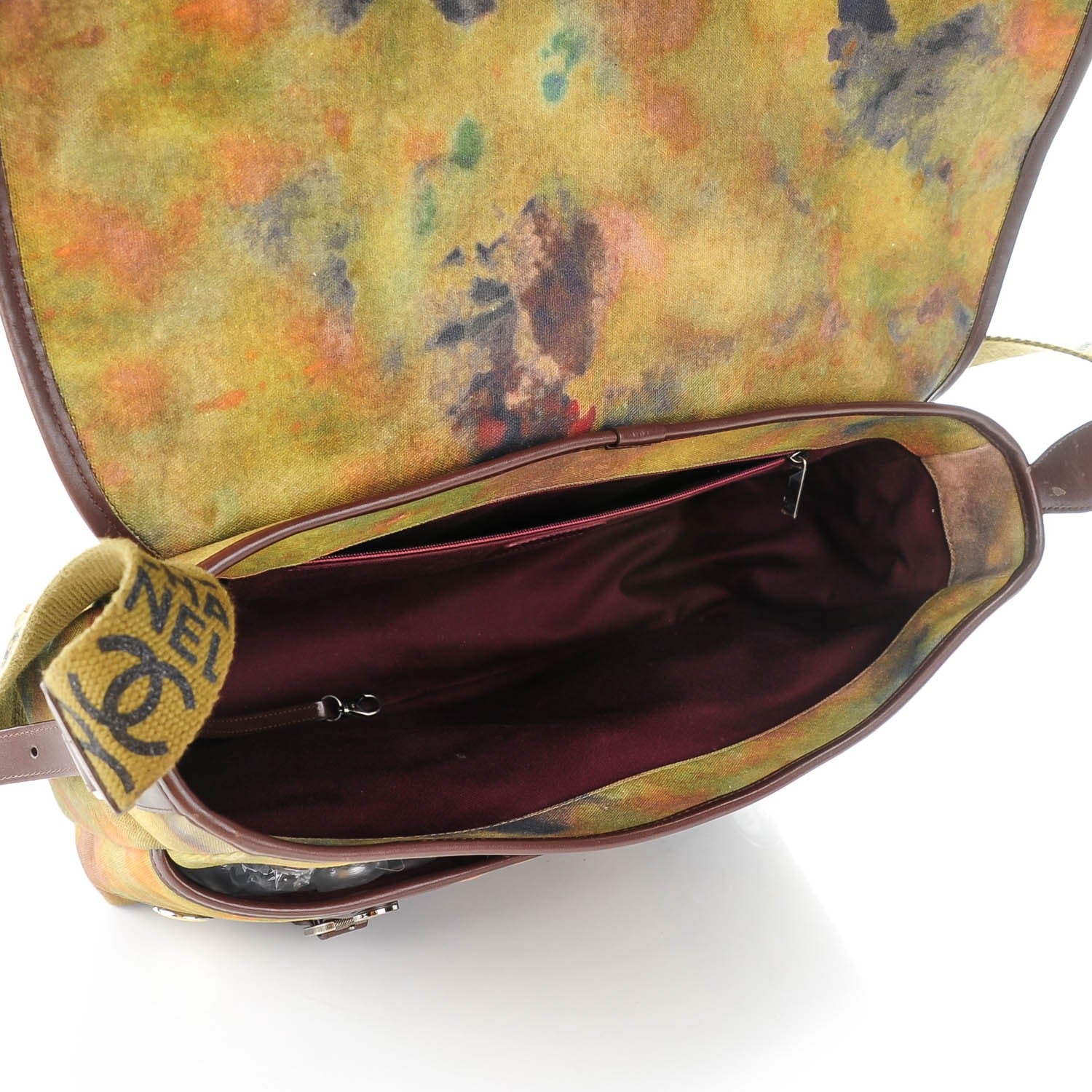 Chanel Washed Toile Large Graffiti On The Pavements Messenger Khaki Multicolor 5 of 7