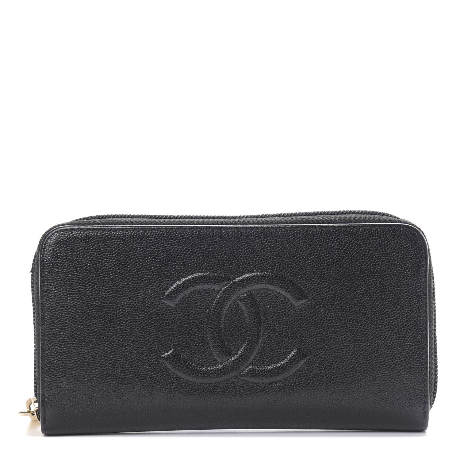 Chanel Caviar Large Timeless CC Zip Around Wallet Black 1 of 12