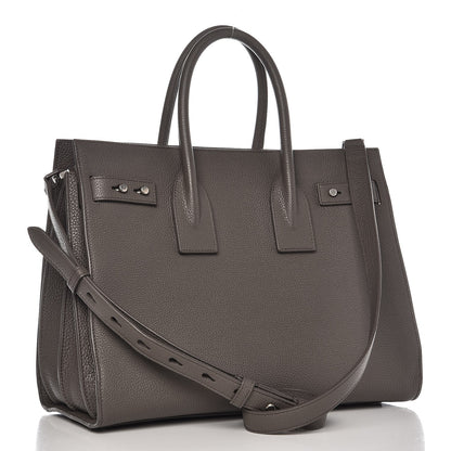 Saint Laurent Grained Calfskin Small Supple Sac De Jour Fog 4 of 8