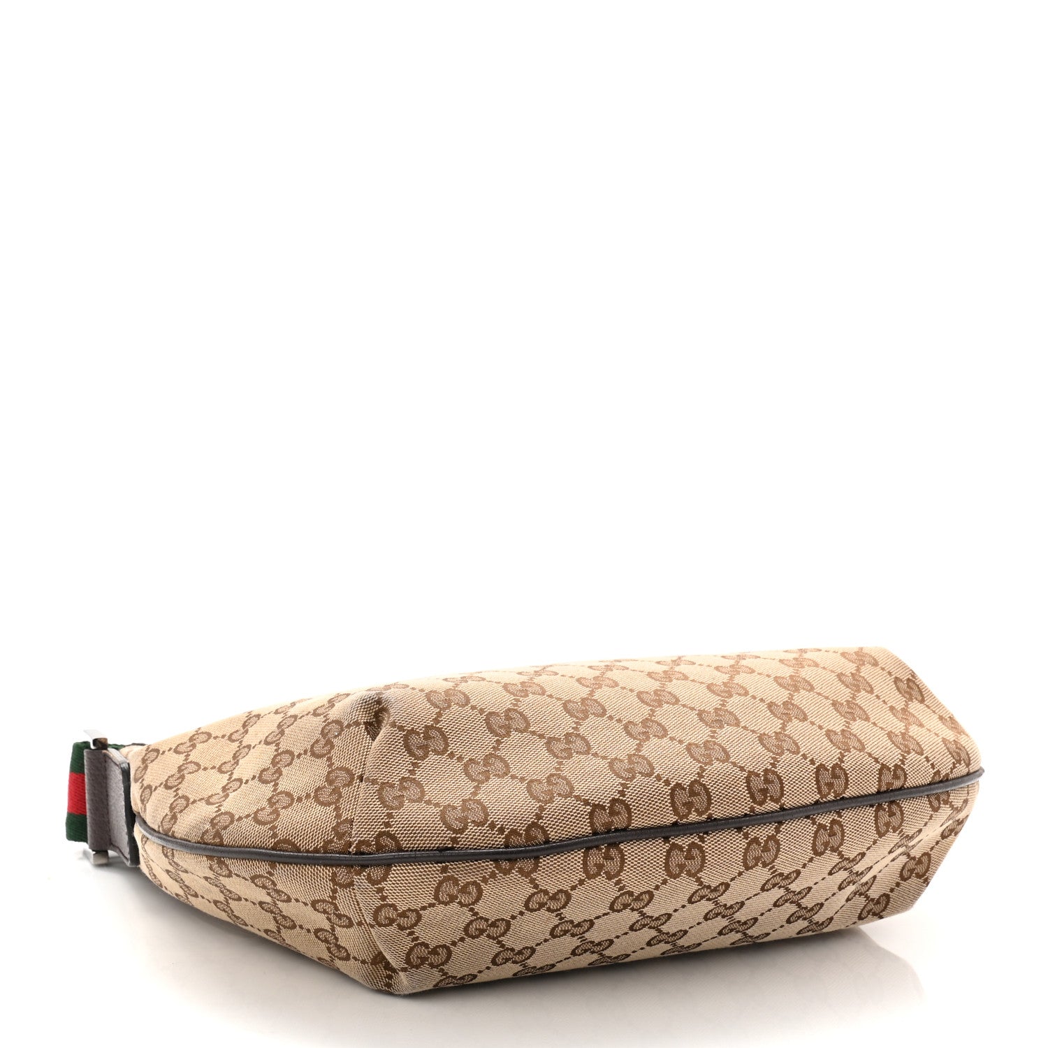 Gucci Monogram Web Medium Half Moon Hobo Dark Brown 4 of 10