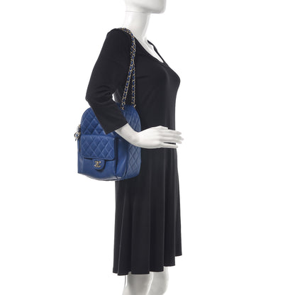Chanel Caviar Quilted Large CC Day Backpack Blue 3 of 9