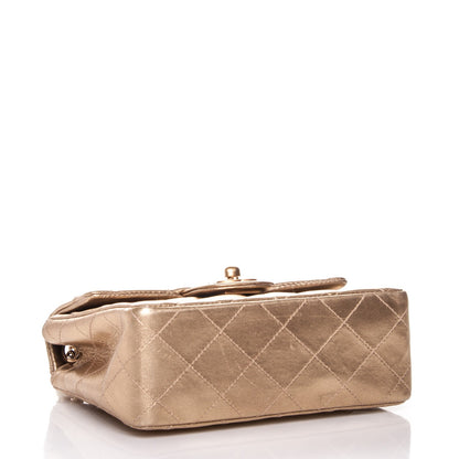 Chanel Metallic Lambskin Quilted Mini Square Flap Gold 4 of 8