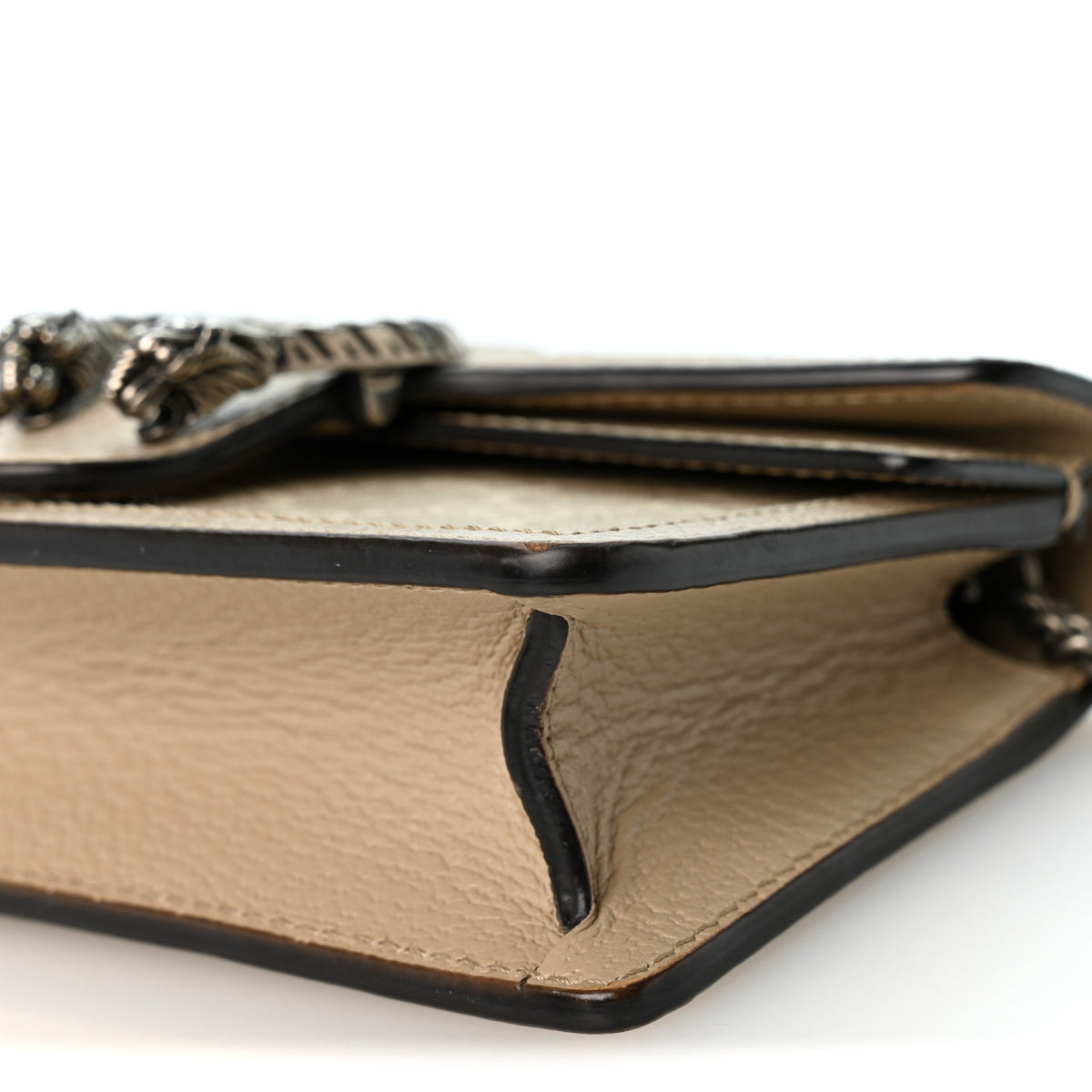 Gucci GG Supreme Monogram Textured Dollar Calfskin Super Mini Dionysus Shoulder Bag Beige Mystic White Oatmeal 9 of 9