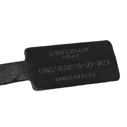 Saint Laurent Vegetable Tanned Cassandre Belt 85 34 Black 3 of 5