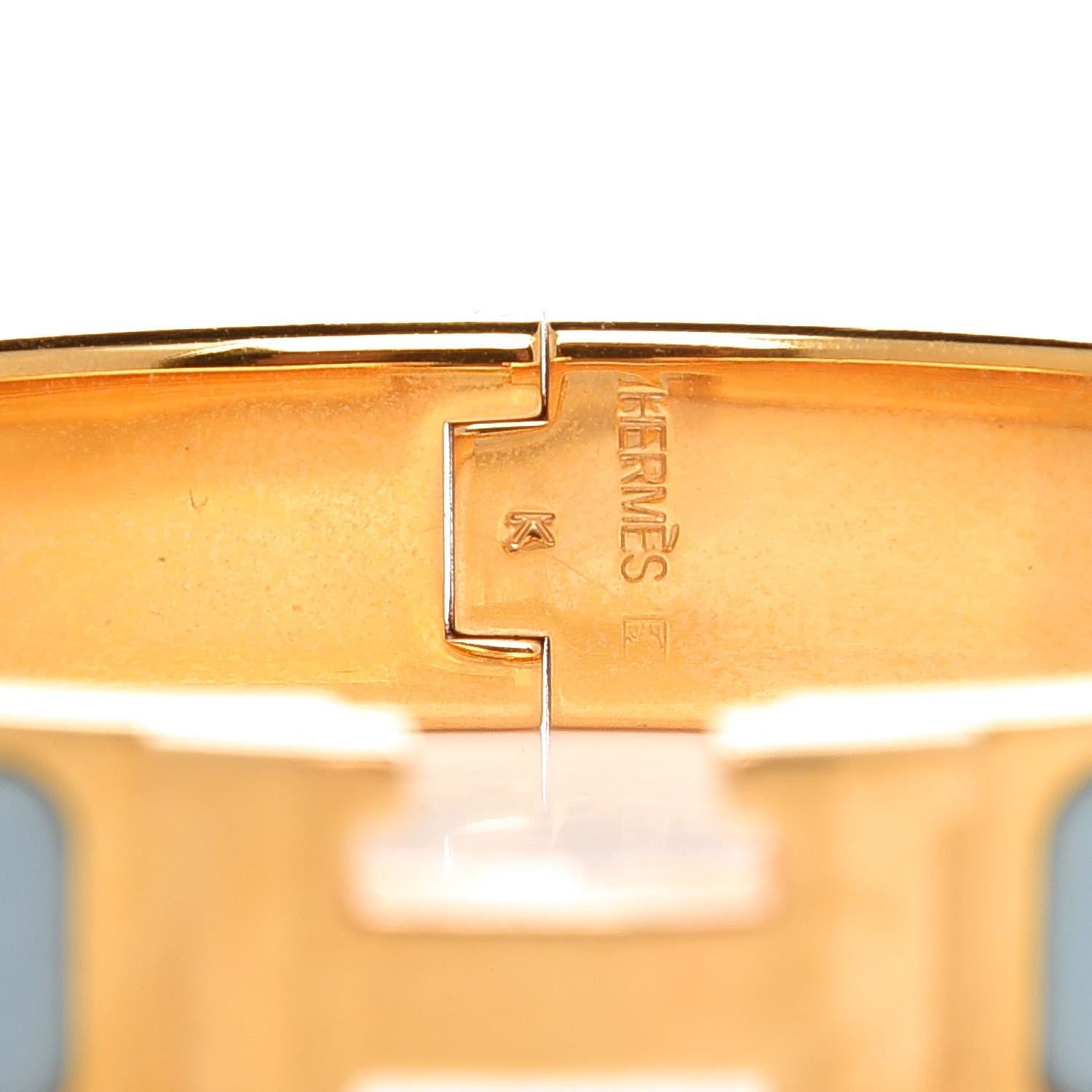 Hermes Enamel Narrow Clic Clac H Bracelet PM Aigue Marine 3 of 4