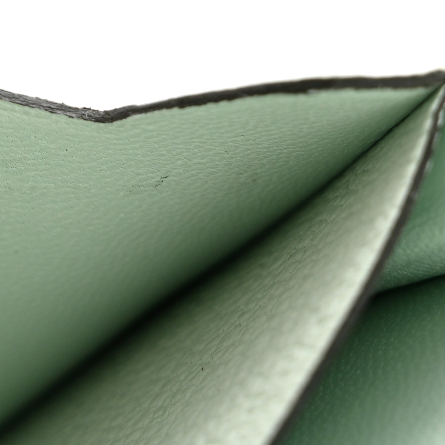 Chevre Mysore Bearn Card Holder Wallet Vert Peppermint