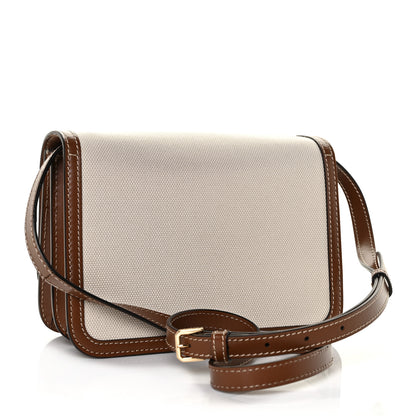 Burberry Canvas Calfskin Small TB Bag Natural 3 of 13