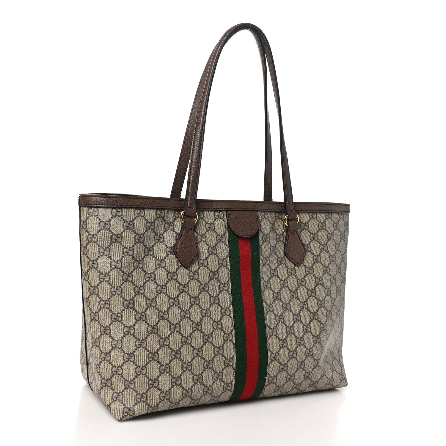 Gucci GG Supreme Monogram Medium Ophidia Shopping Tote Brown 3 of 10