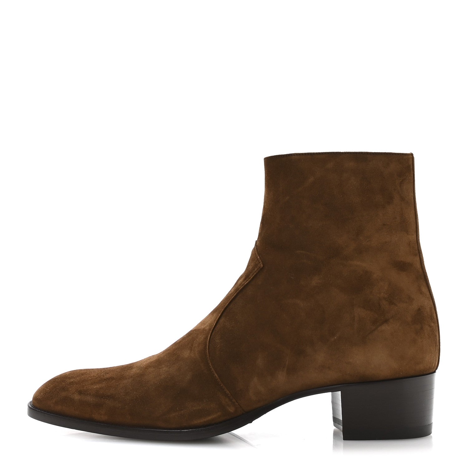 Saint Laurent Suede Calfskin Mens Wyatt 40 Zip Boots 45 Land 1 of 8