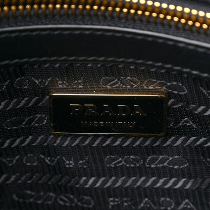 Prada Jacquard Saffiano Triangolo Symbole Embroidered Small Tote Black Corda 6 of 8