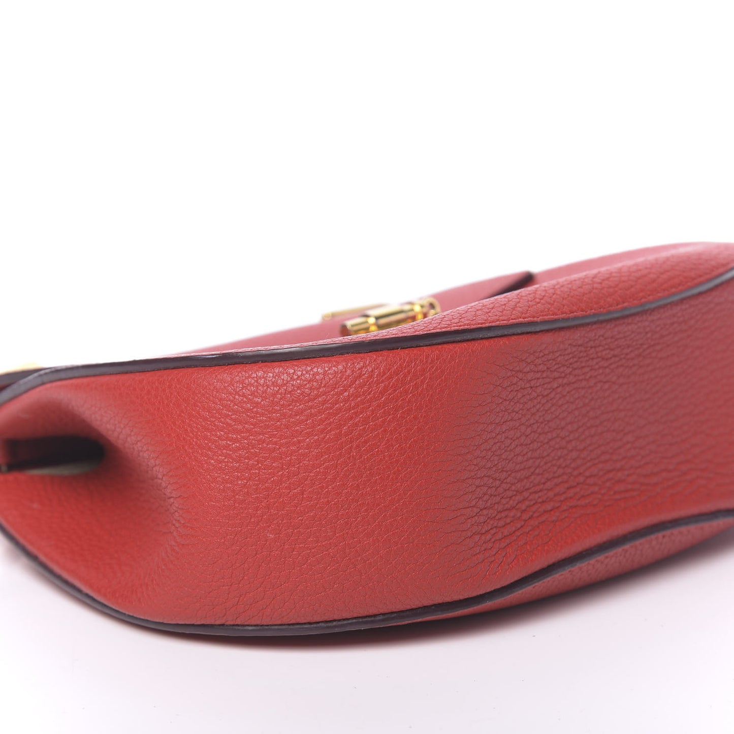 Grained Lambskin Drew Shoulder Bag Plaid Red
