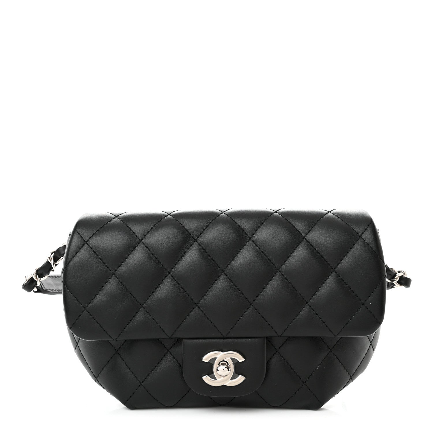 Chanel Calfskin Quilted CC Uniform Flap Belt Bag Black 1 of 11