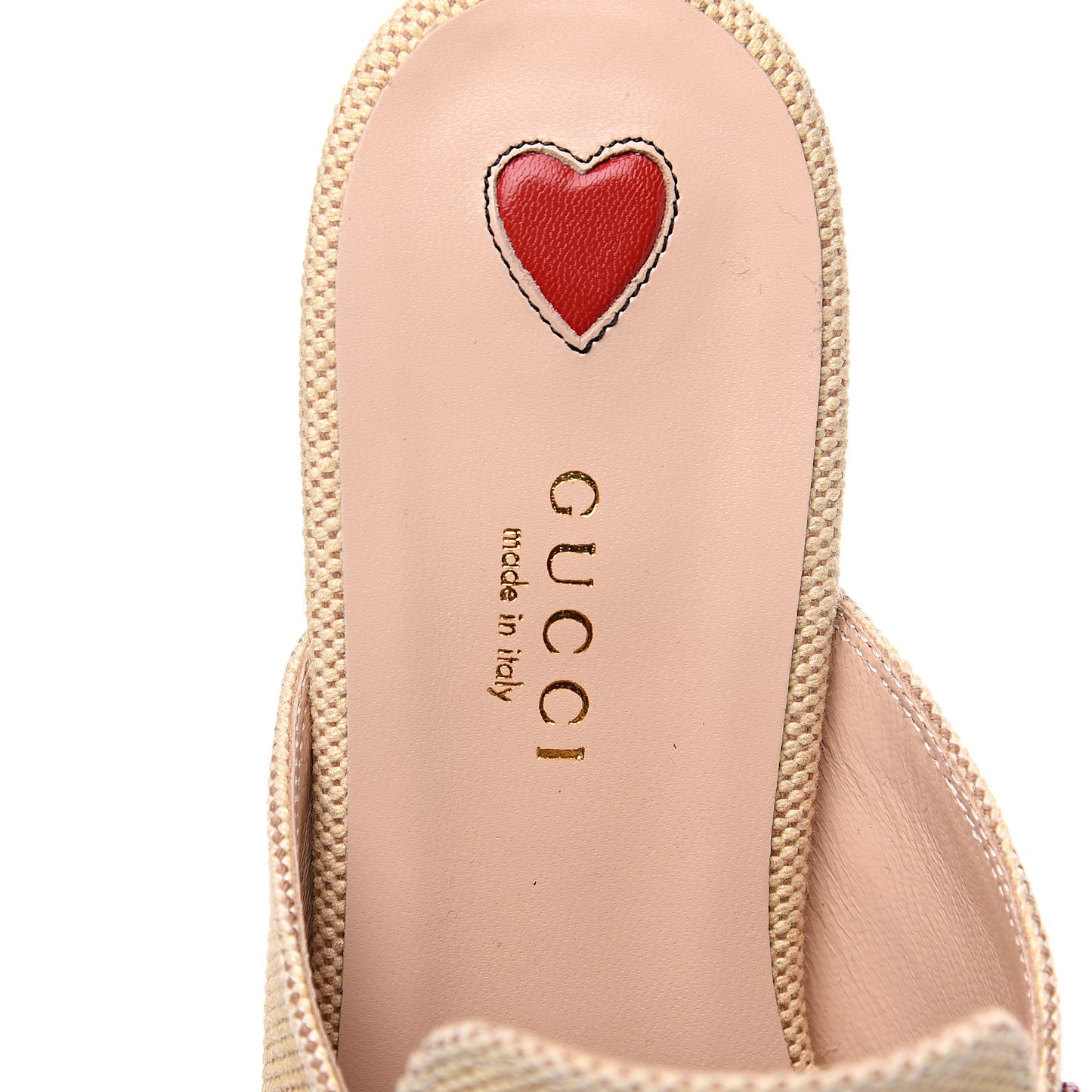 Canvas Vintage Charlotte Web Princetown Slippers 36.5 Sand Cuir