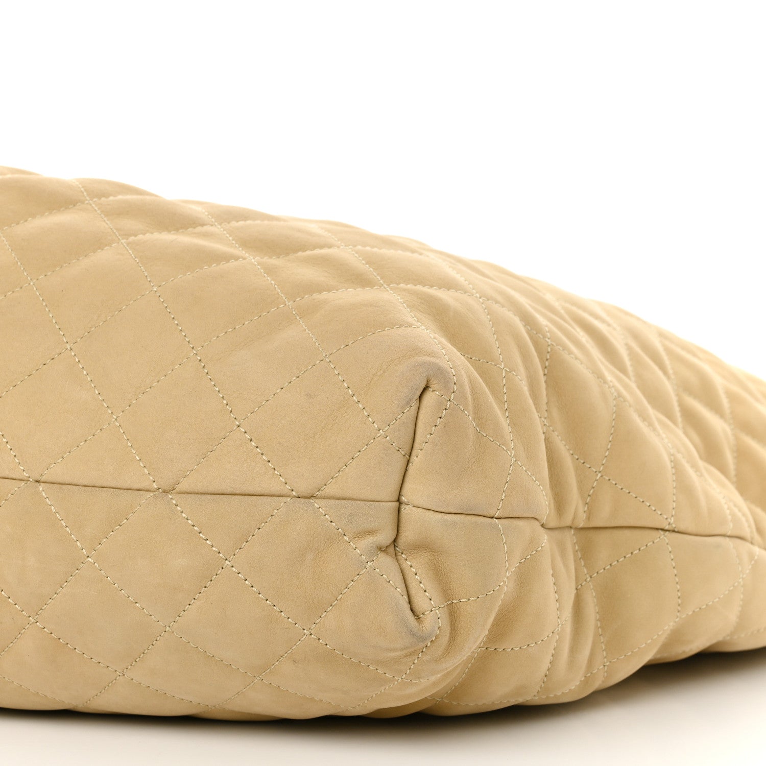 Saint Laurent Nubuck Suede Quilted Maxi Icare Shopping Tote Safari Beige 11 of 12