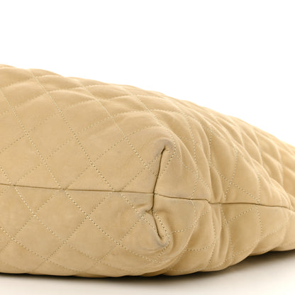 Saint Laurent Nubuck Suede Quilted Maxi Icare Shopping Tote Safari Beige 11 of 12