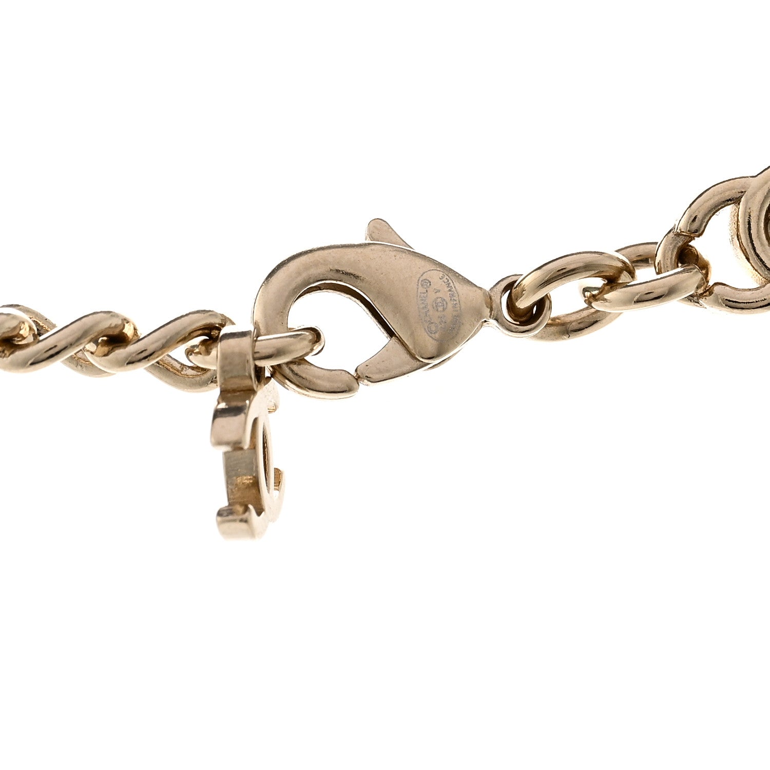 Chanel Metal CC Short Chain Necklace Gold 5 of 5