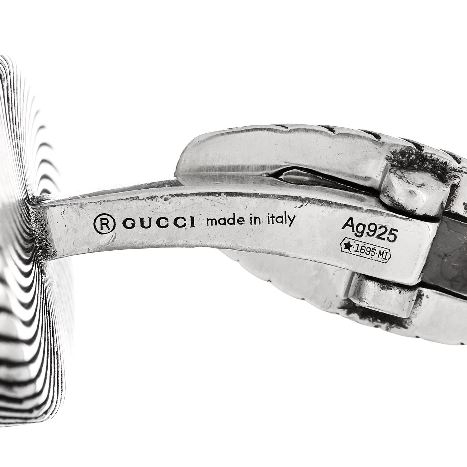 Gucci Sterling Silver Marmont Cufflinks 5 of 5