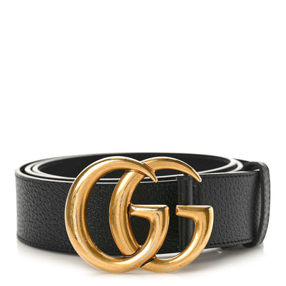 Gucci Textured Dollar Calfskin Double G 40mm Belt 105 42 Black 1 of 5