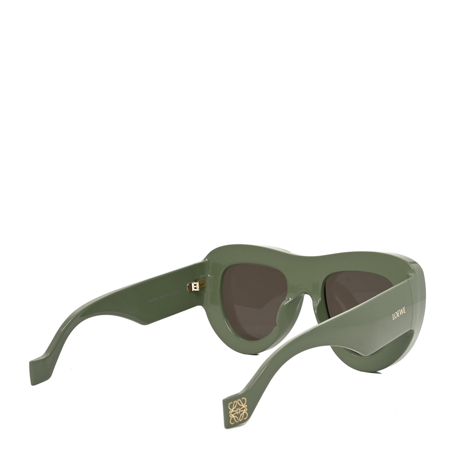 Acetate Paula's Ibiza Oversized Aviator Sunglasses LW40170U Gray Green