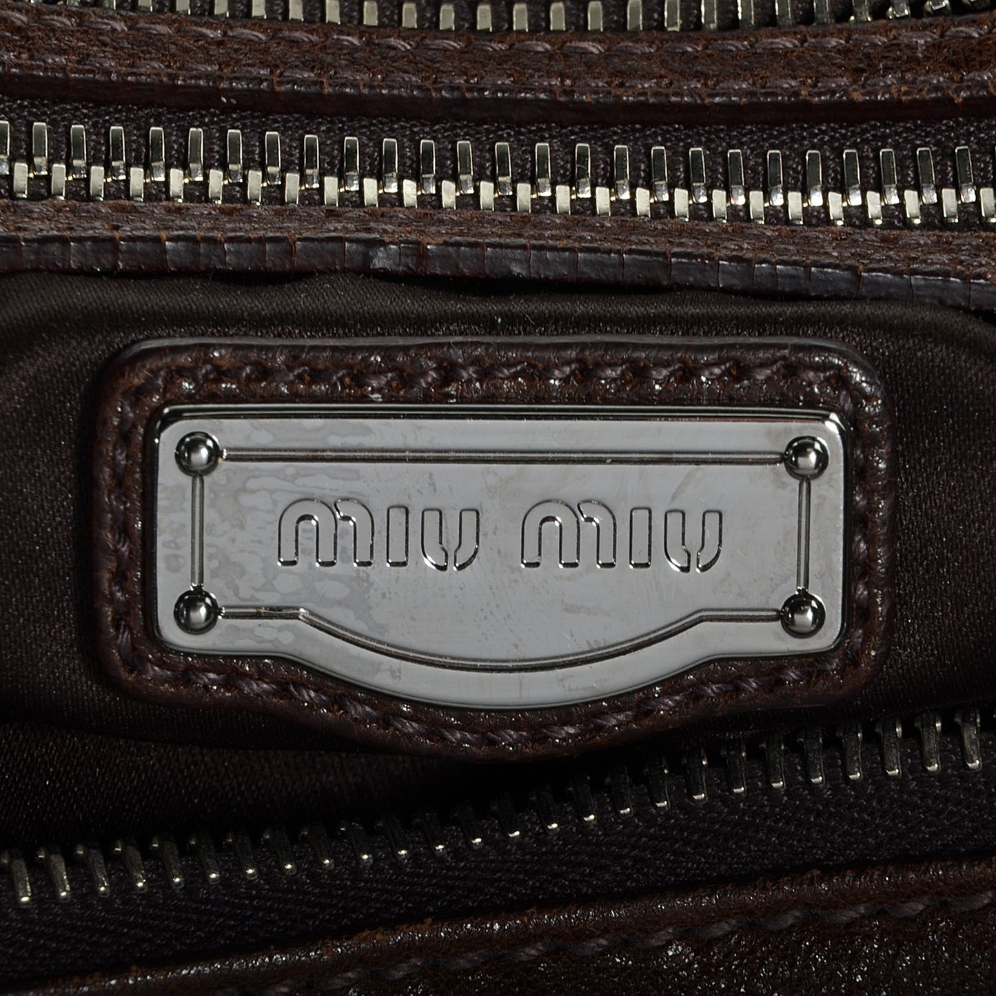 Nappa Patch Petals Satchel Brown
