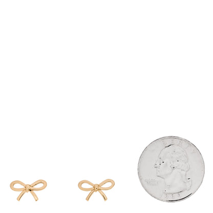Tiffany 18K Yellow Gold Bow Earrings 2 of 5