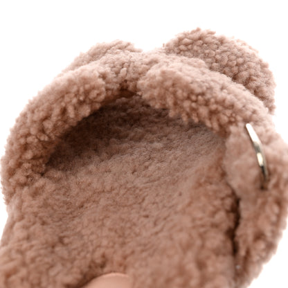 Hermes Woolskin Womens Chypre Sandals 37 Bois De Santal 10 of 10