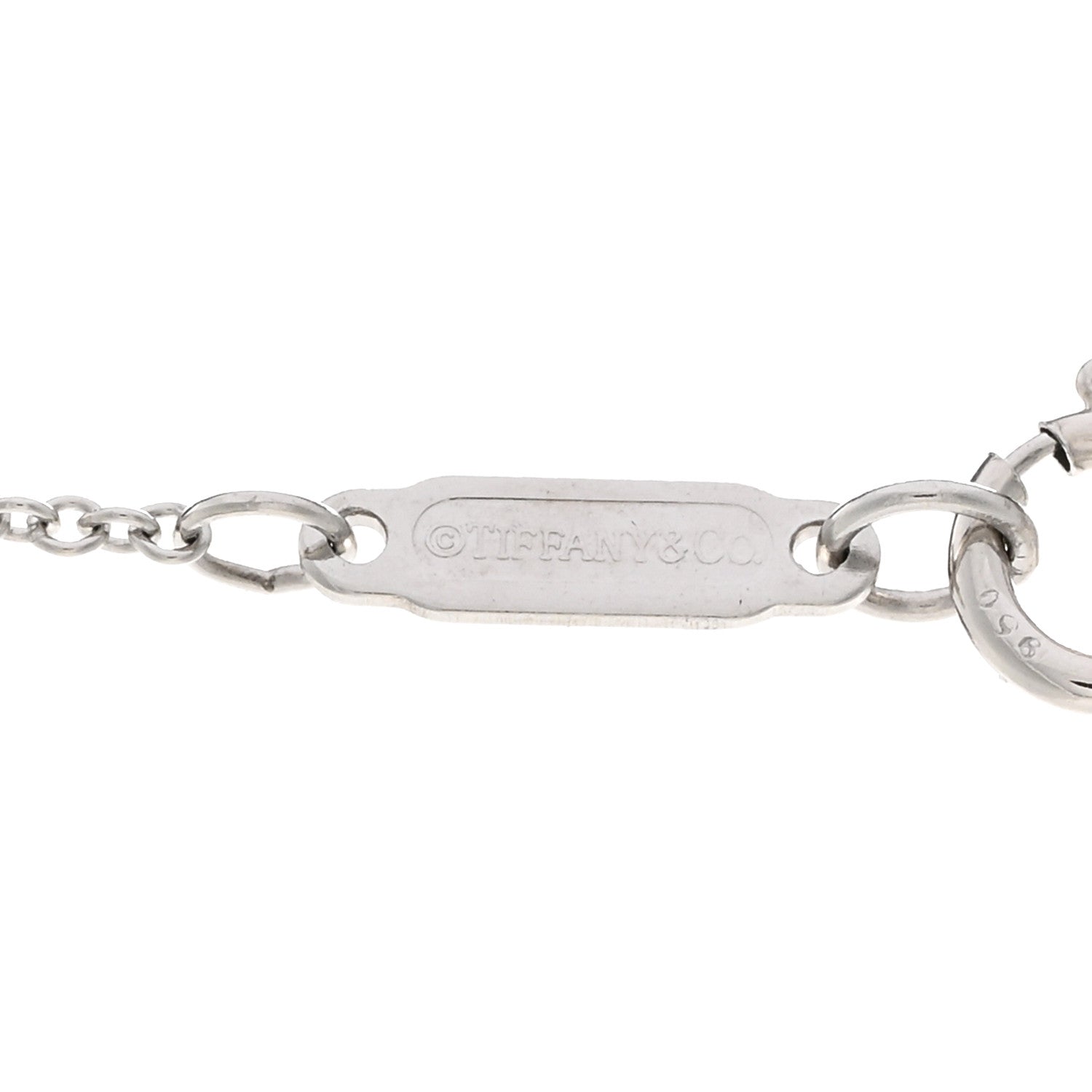 Tiffany Platinum Diamond Swing Pendant Necklace 4 of 4