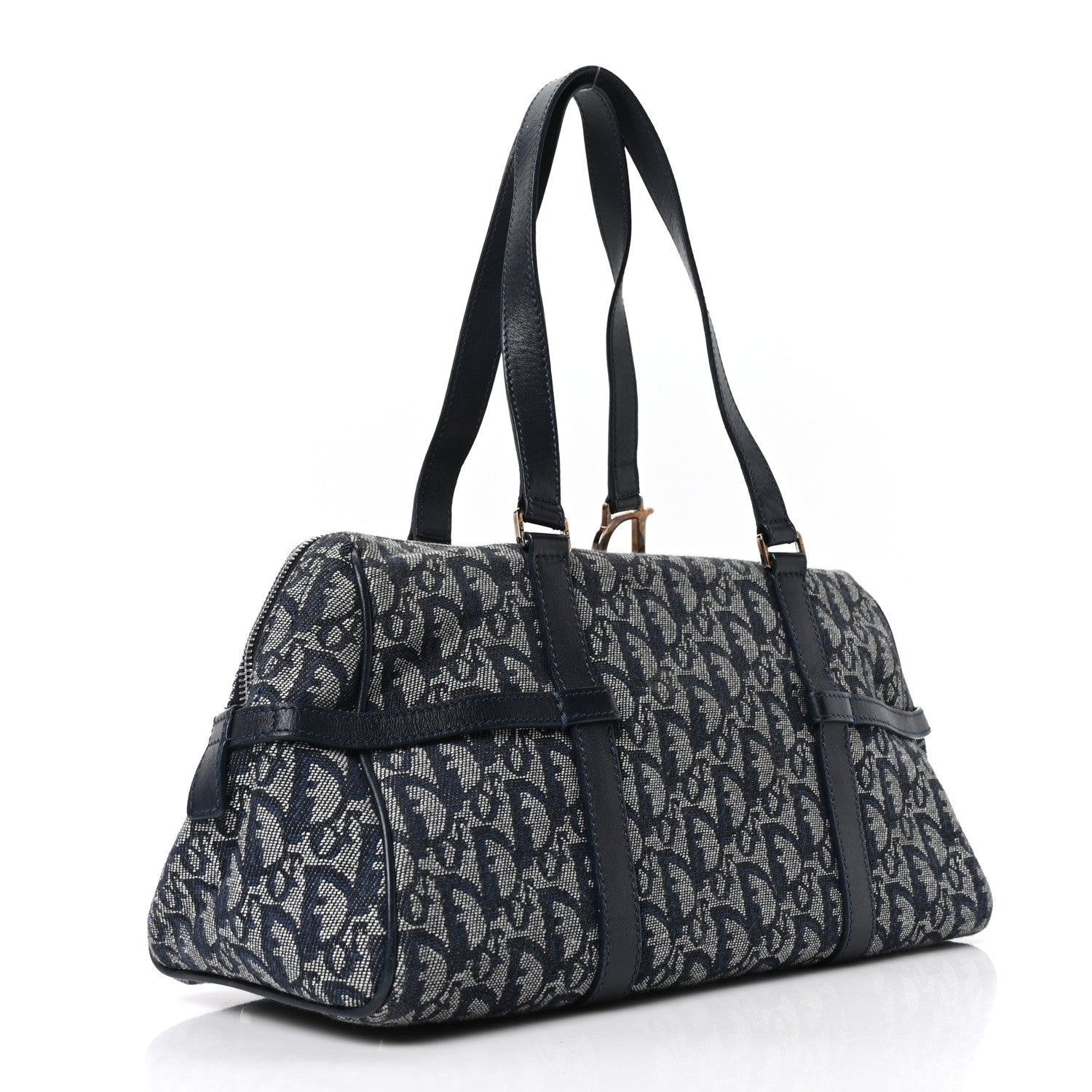 Christian Dior Denim Monogram Charms Shoulder Bag Blue 3 of 10