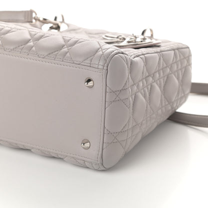 Christian Dior Lambskin Cannage Medium Lady Dior Grey 9 of 9