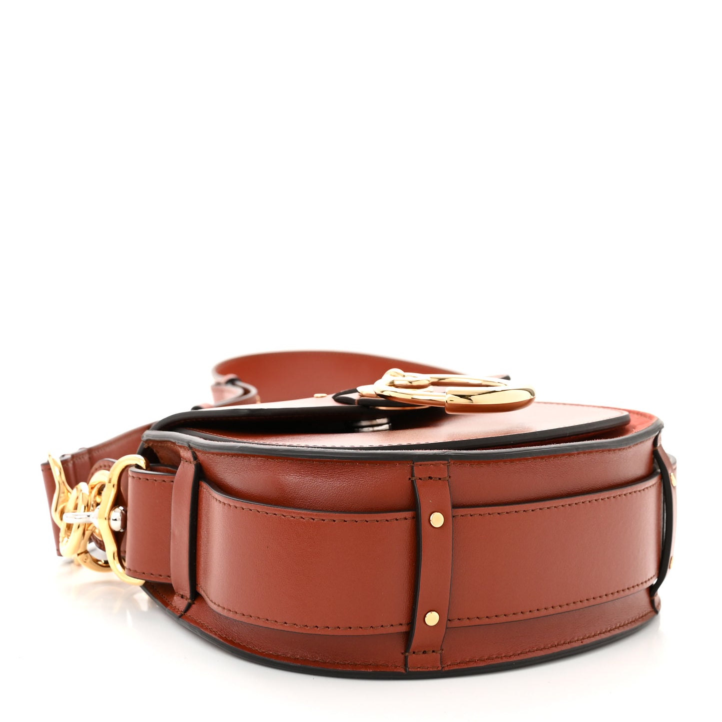 Calfskin Small Tess Bag Sepia Brown