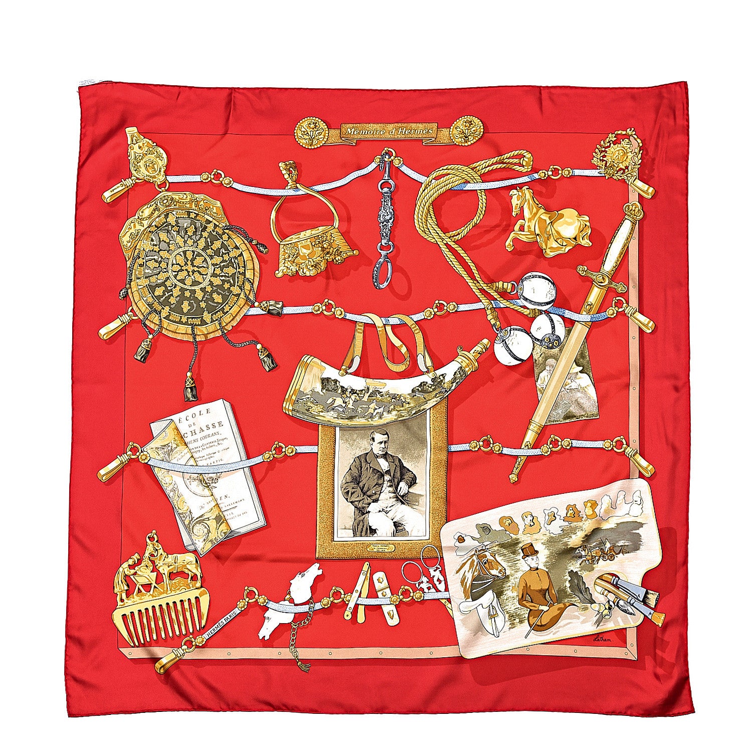 Hermes Silk Memoire d'Scarf 90 1 of 6
