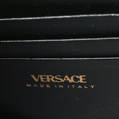 Versace Patent Crocodile Embossed Mini La Medusa Bag Black 6 of 9