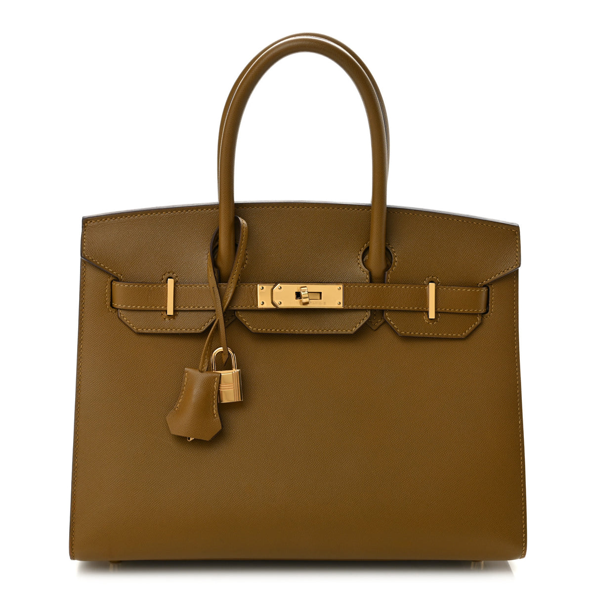 Hermes Madame Calfskin Birkin Sellier 30 Bronze Dore 1 of 11