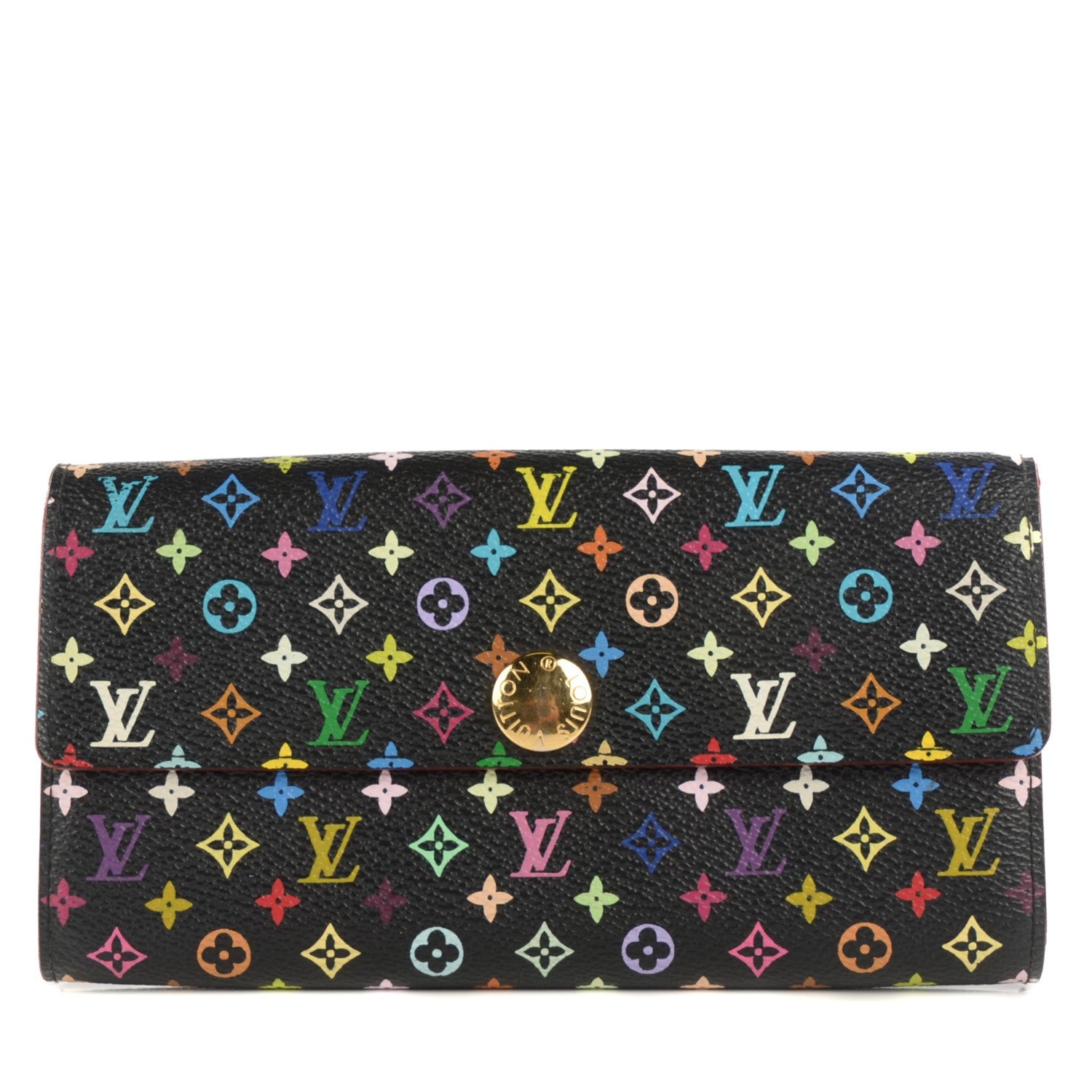 Louis Vuitton Monogram Multicolor Sarah Wallet Black 1 of 8