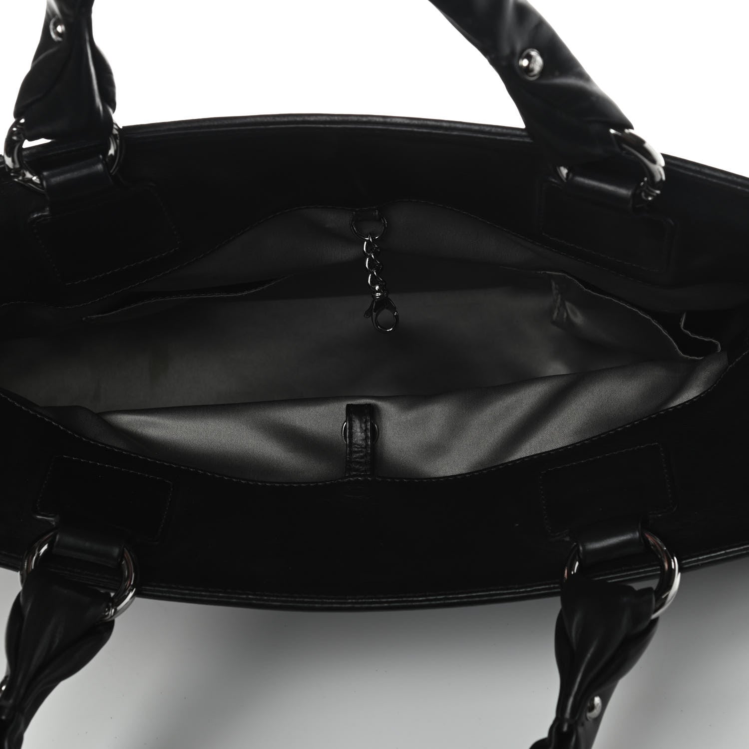 Chanel Lambskin East West Soho Shopper Black 5 of 9