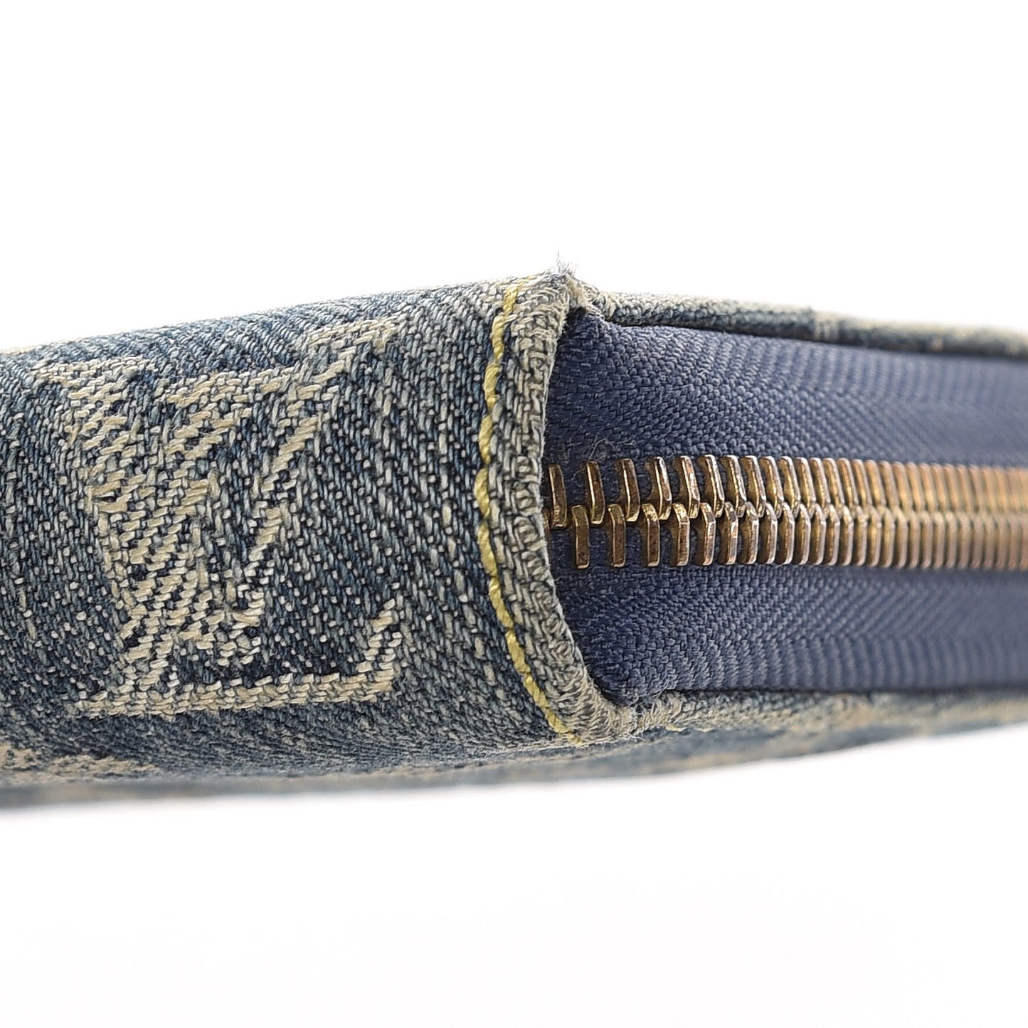 Monogram Denim Zippy Wallet Blue