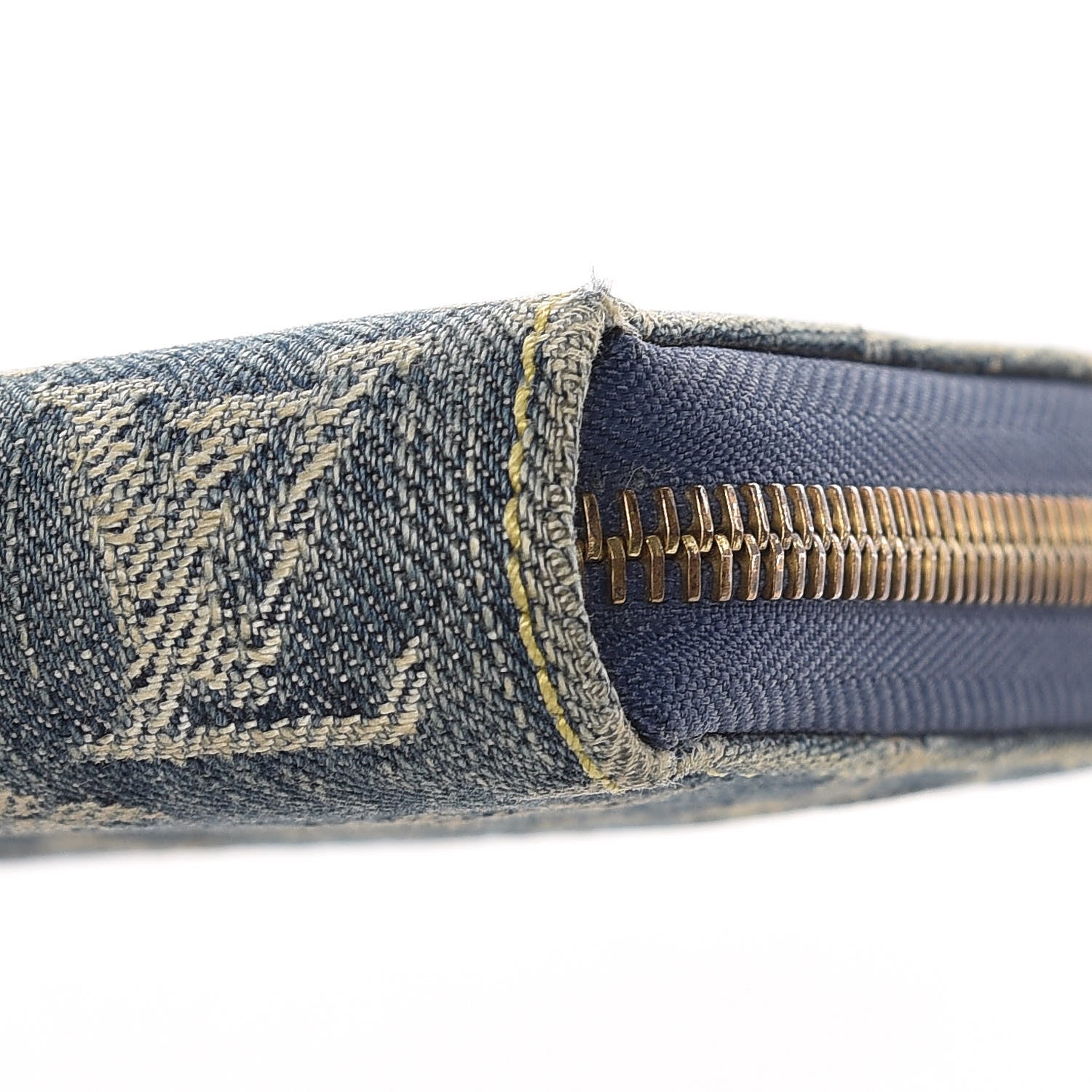 Louis Vuitton Monogram Denim Zippy Wallet Blue 9 of 14