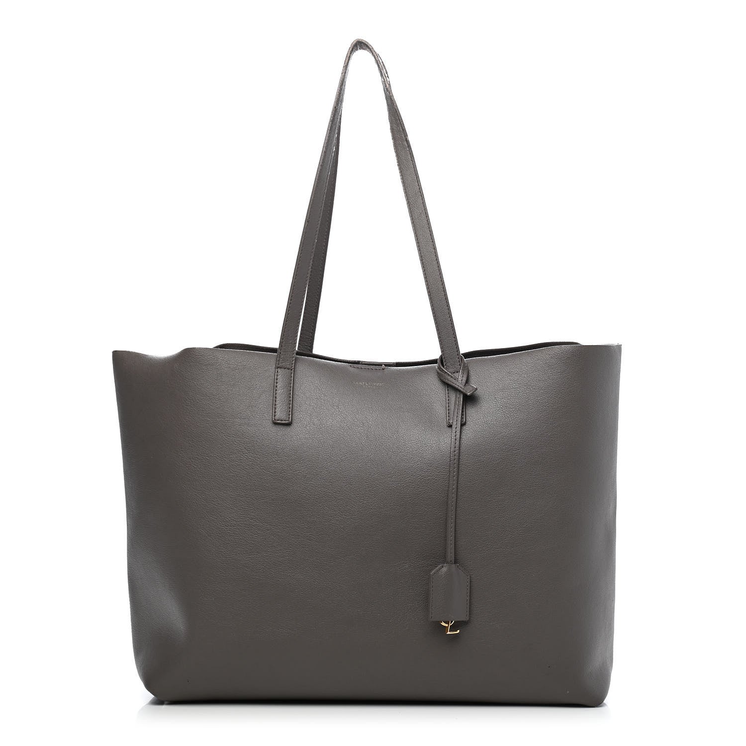 Saint Laurent Calfskin Large Shopping Tote Fog 2 of 23