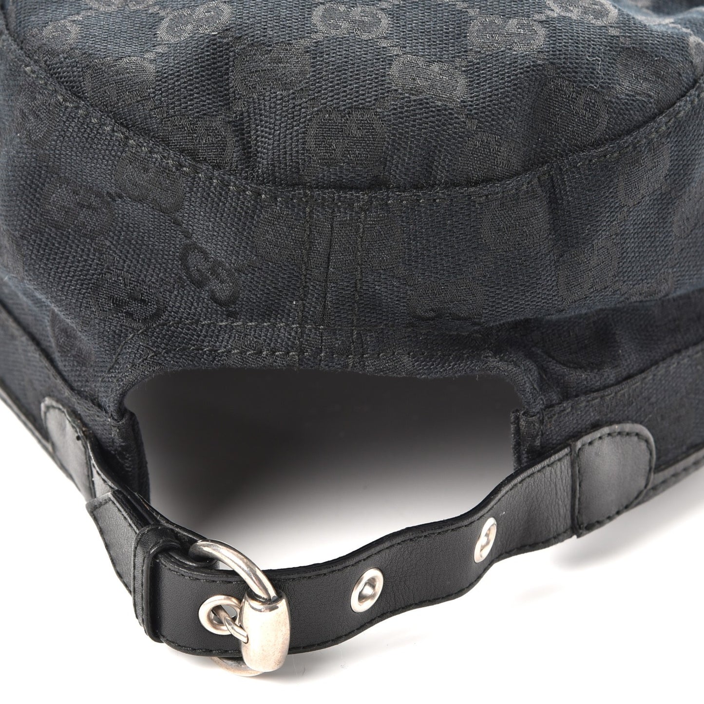 Monogram Military Horsebit Buckle Cap S Black