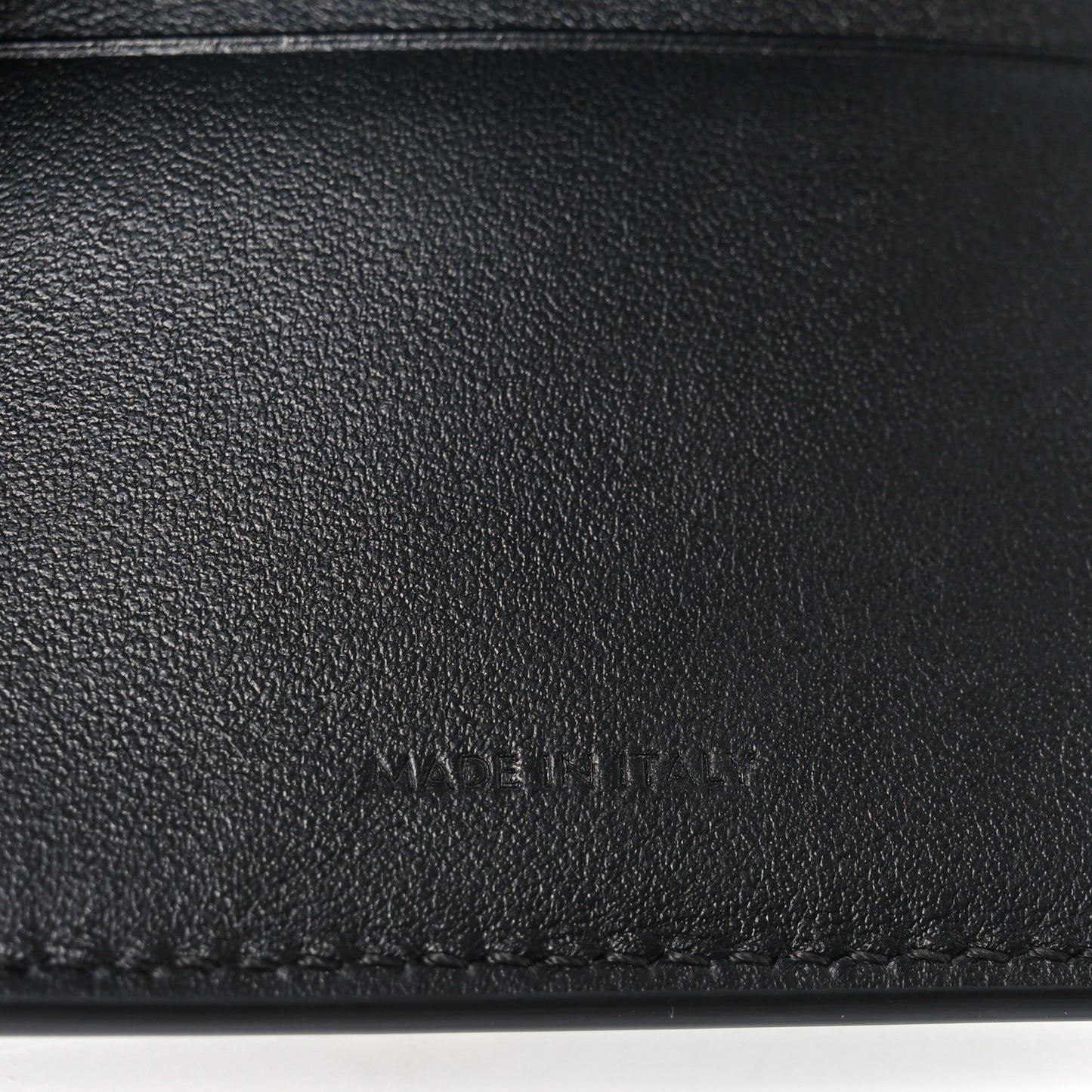 Calfskin Compact Triomphe Wallet With Coin Purse Black