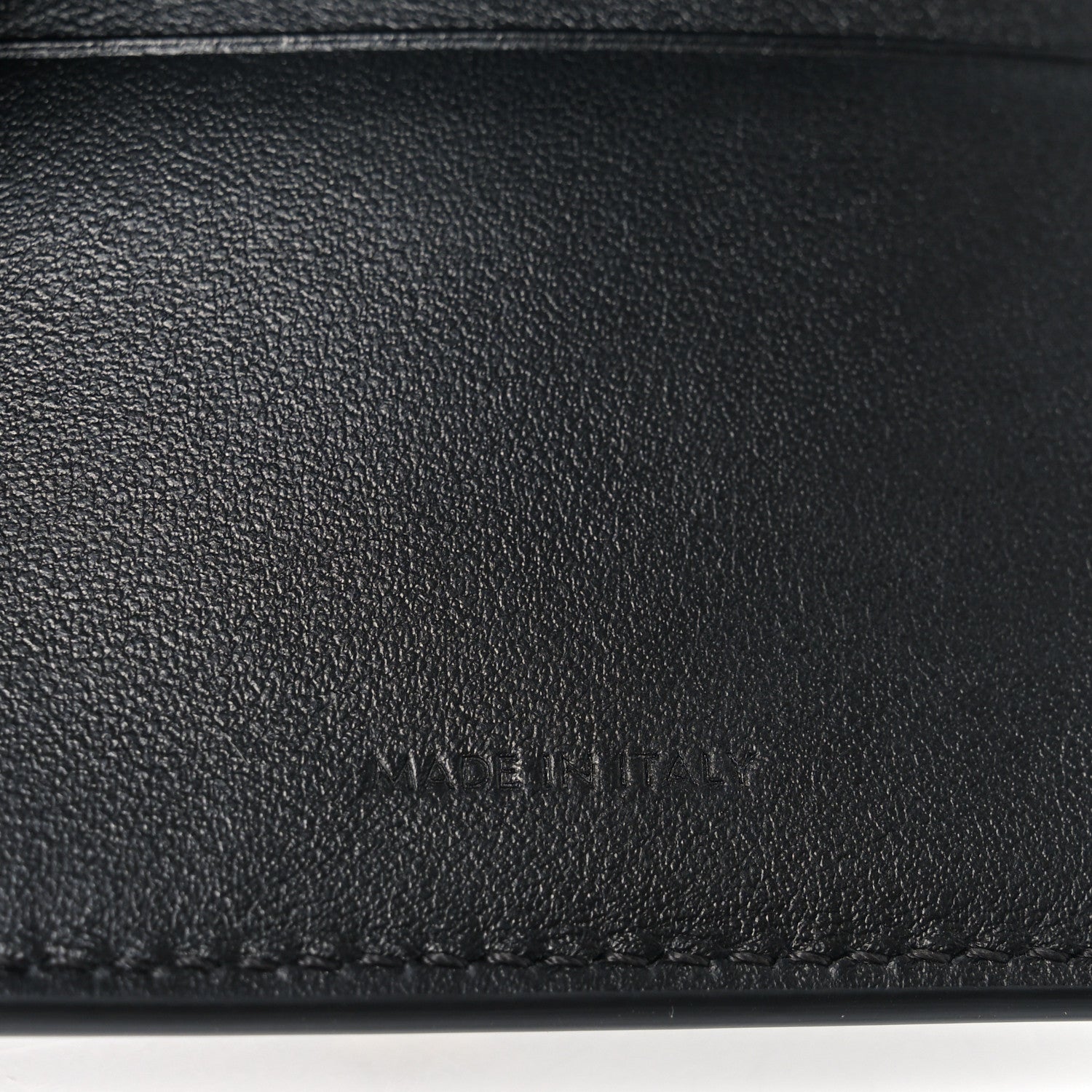 Celine Calfskin Compact Triomphe Wallet With Coin Purse Black 7 of 7