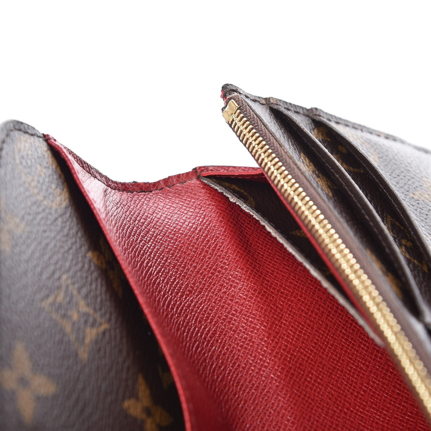 Monogram Emilie Wallet Red