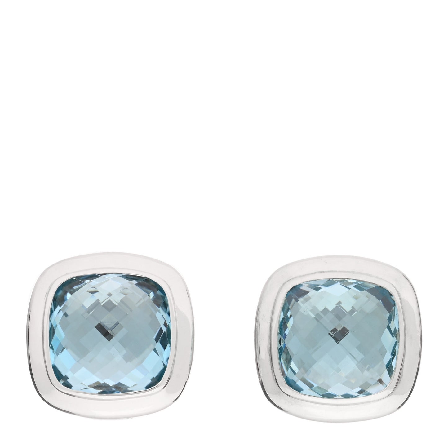 Sterling Silver Blue Topaz 11mm Albion Earrings