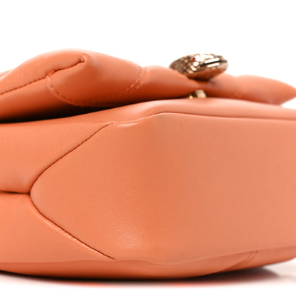 Bulgari Calfskin Matelasse Mini Serpenti Cabochon Crossbody Bag Orange 7 of 8